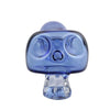 Blue glass figurine mushroom with large eyes in Bone Head Skull Glass Pipe product display