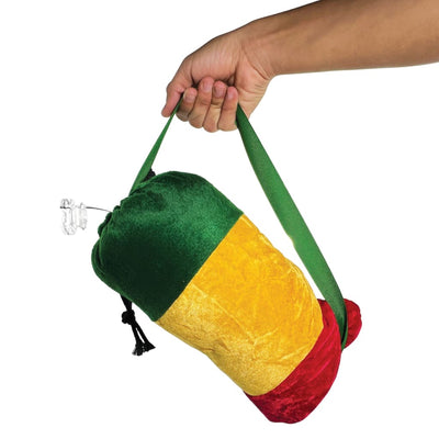 Innovative tubular velvet bag for safe glass transport, bong travel fabric, fully lined