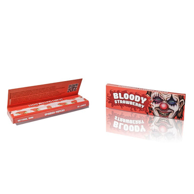 Lion Rolling Circus flavored rolling papers with Bloody Strawberry creepy clown design