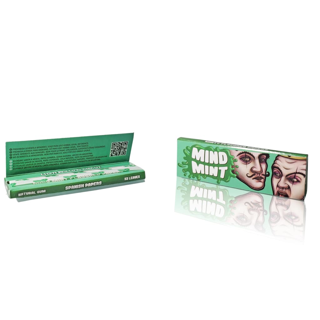 Lion Rolling Circus Flavored Rolling Papers with Mind Mint packaging featuring stylized faces