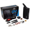 Boundless CFV Vaporizer with heat retention rings, digital display, and accessories