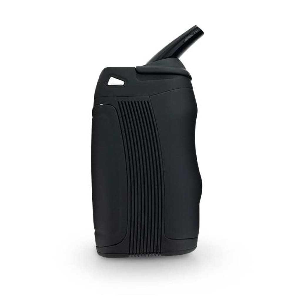 Black Boundless Tera Vaporizer With Convection Heating And Vertical Ridges For Smooth Clouds