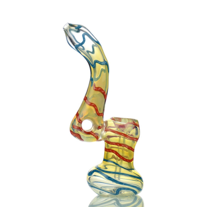 Bubbler Silver Fume Glass With Color Lines On sale