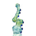 Button Bubbler Silver Fume Glass With Swirling Line On sale