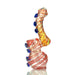 Button Bubbler Silver Fume Glass With Swirling Line On sale