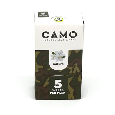 Camo natural leaf wraps in camouflage box: Chamomile & Mate Blunt Wraps