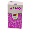 Box of Camo natural leaf wraps, grape-flavored, 25 packs, chamomile & mate blunt wraps