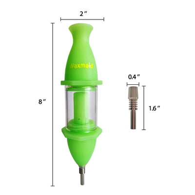 Waxmaid Capsule Nectar Collector with silicone glass and metal attachment