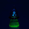 Empire Glassworks Illuminati Martian Carb Cap: Glowing Alien Figure In Glass Pyramid With Green Base