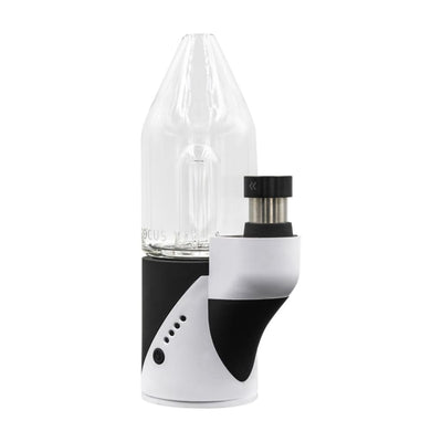 Carta Electronic Smart Rig Kit - Portable Dabbing Device with White Body and Clear Glass Chamber