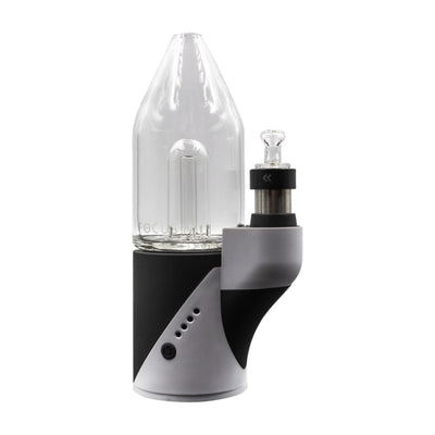 Carta electronic smart rig with glass dome and curved design for portable dabbing