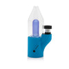 Laser Line Edition Carta Vape Rig for portable dabbing with blue base and clear dome top