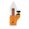 Laser Line Edition Carta Vape Rig for Portable Dabbing with orange base and glass chamber