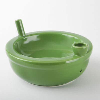 Green ceramic ashtray with cigarette rest in Ceramic Novelty Roast & Toast Cereal Bowl
