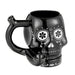 Ceramic Skull Mug Black with White Trim Design On sale