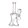 Beaded Mini Bong with Glass Beaded Body, Slide Bowl, and Pink-Tinted Neck