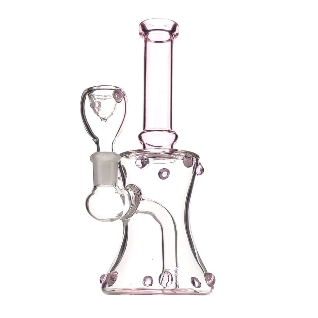 Beaded Mini Bong with Glass Slide Bowl and Decorative Beaded Body