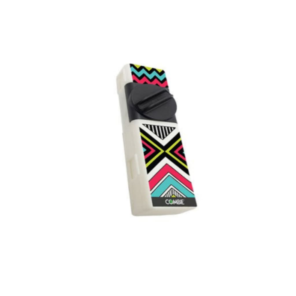 All-in-one dry herb grinder kit with colorful geometric combie charger