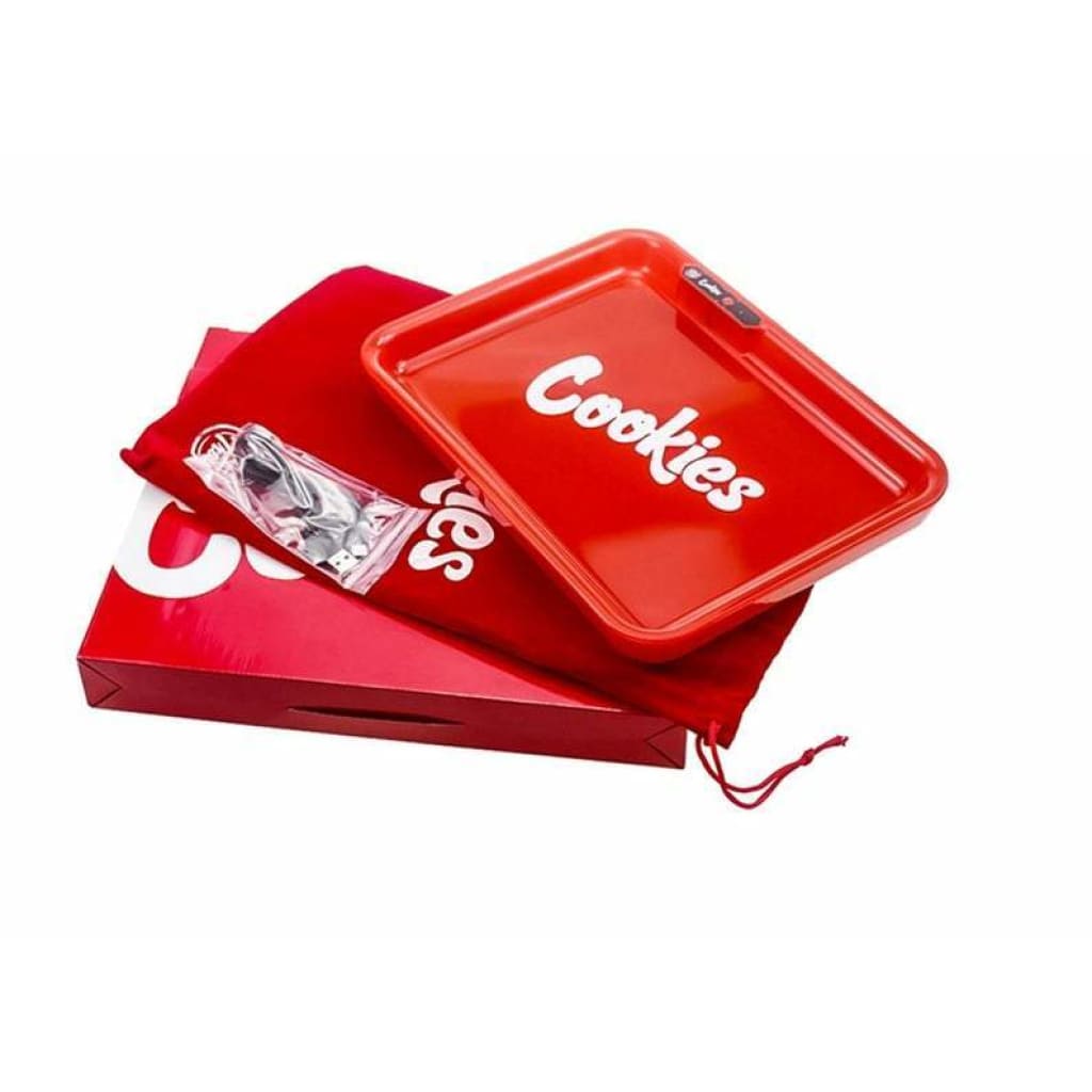 Red acrylic single rolling tray with colors quick charge USB-C port