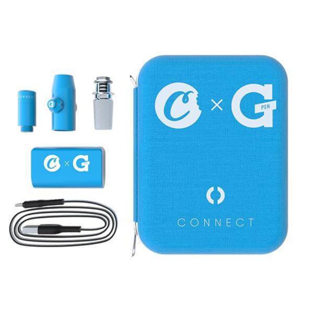 Complete g Pen Connect Kit with Blue Case, Battery, Vaping Accessories, and Tank