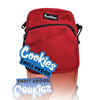 Red Smell Proof Clyde Shoulder Bag by Cookies Clothing with ’Cookies’ branding and tag