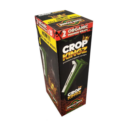 Box of Crop Kingz Premium Self-sealing Organic Hemp Wraps for a natural smoking experience