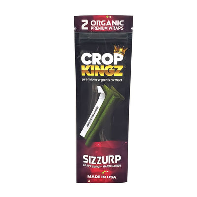 Package of Crop Kingz Premium Organic Hemp Wraps - Sizzurp Flavor, Peel & Seal