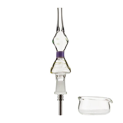 Crown Nectar Collector Kit with Glass Hookah and Titanium Nail for premium dabbing