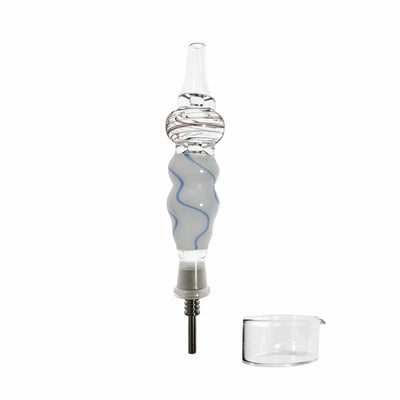 Glass dabbing tool with spiral bulb from Crown Nectar Collector Kit with Titanium Nail