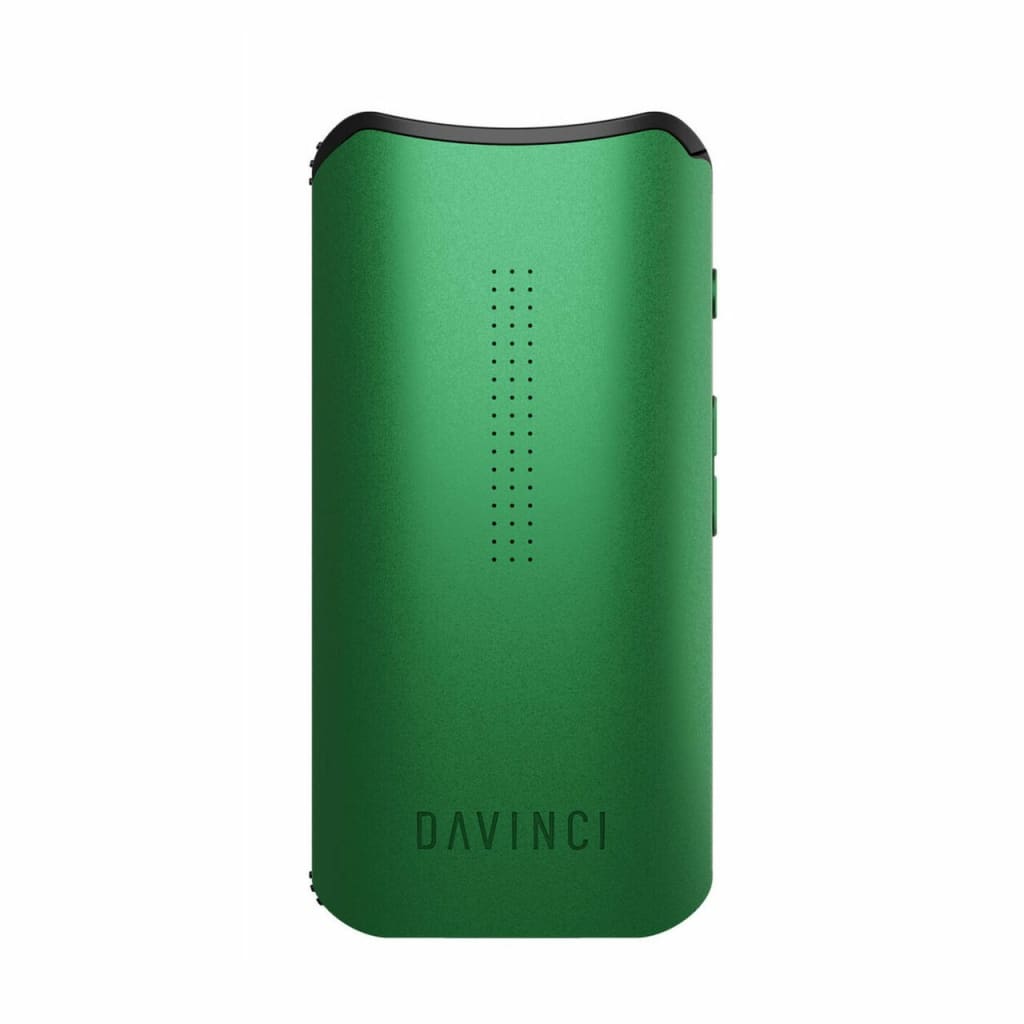 Green Davinci IQC Vaporizer with temperature control and app connectivity features