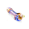 Colorful hand pipe spoon with swirling patterns in striking dichro slime color