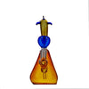 High-quality borosilicate glass recycler bong with colorful triangular perfume bottle design