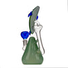 Functional glass recycler bong with dolphin mouthpiece in high-quality borosilicate glass