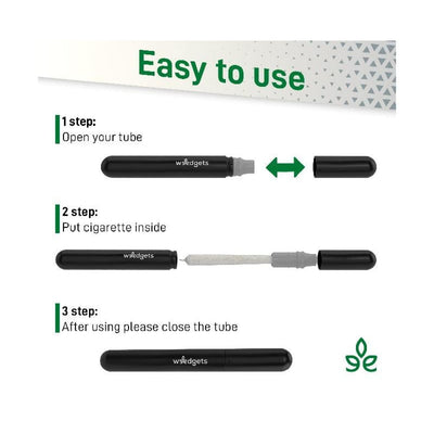 Aluminum doob tube weed pipe with filter tip protection and usage instructions