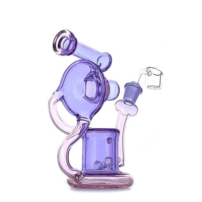 Duotone Inline Recycler houses massive chambers in ornate purple scientific glass rig