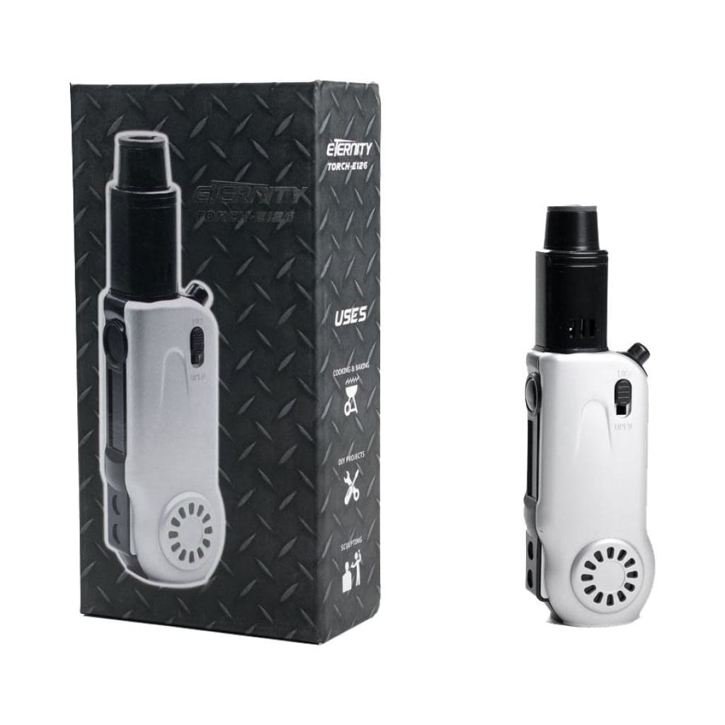 Award-winning Eternity Laser Inspired By Star Wars: Sleek white body vaping device with packaging