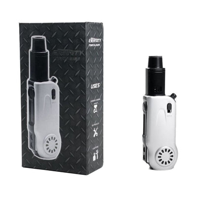 Award-winning Eternity Laser Inspired By Star Wars: Sleek white body vaping device with packaging