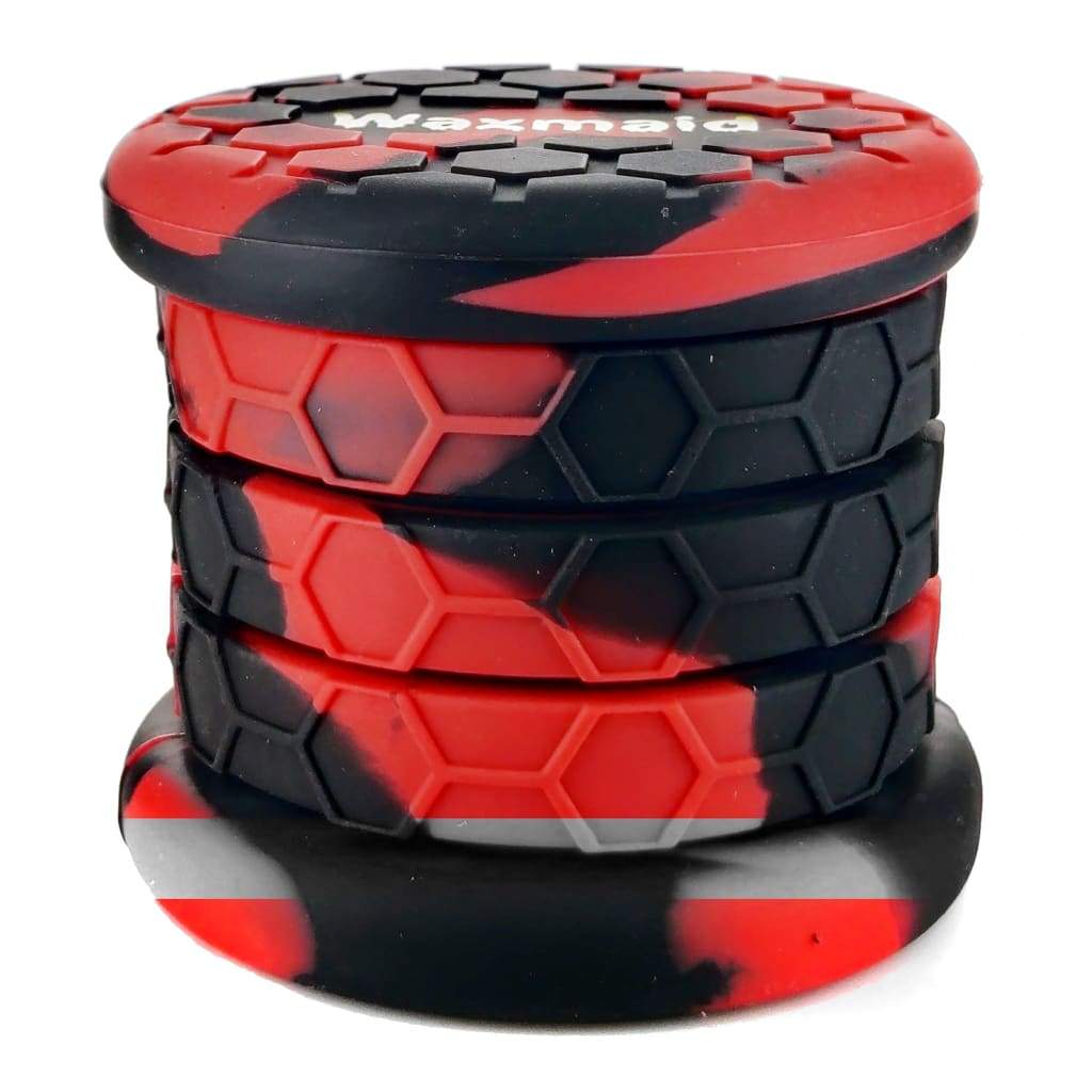 Multicolor Extendable Silicone Jars with Hexagonal Pattern for Smaller Smoking Accessories