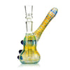 Elegant stained glass arm bubbler with decorative dome and swirled patterns