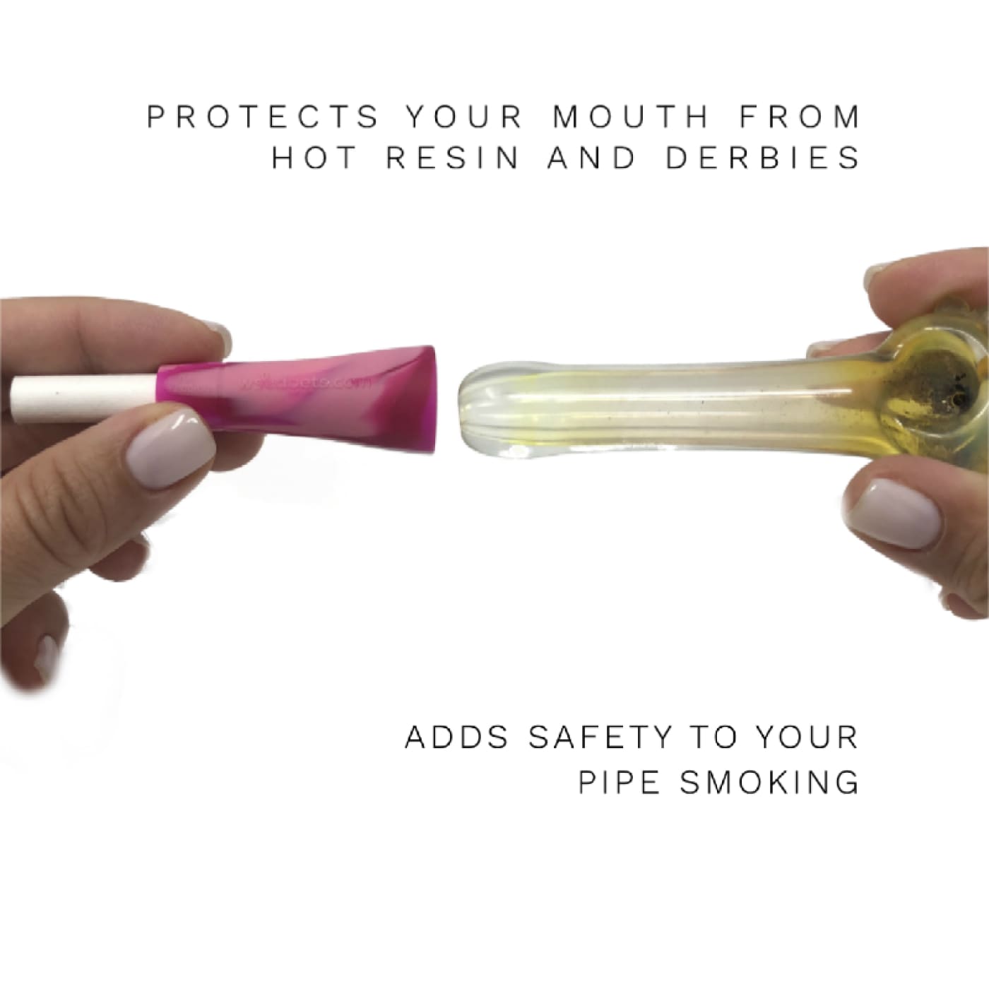 Perfect roach clip with filter adapter and pink tip for weed pipes