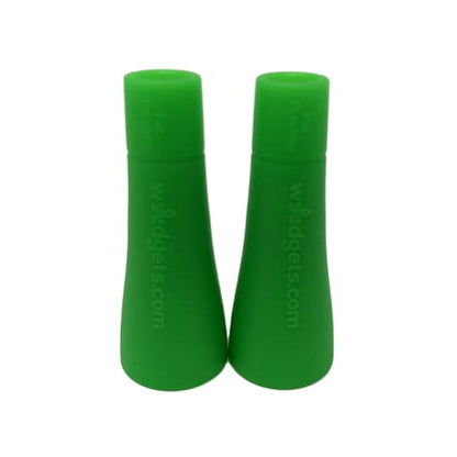 Perfect roach clip and filter adapter for weed pipes in bright green, conical design
