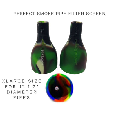 Xlarge Weed Pipes Smoke Blocker & Resin Adapter with camo funnels and colorful filter screen