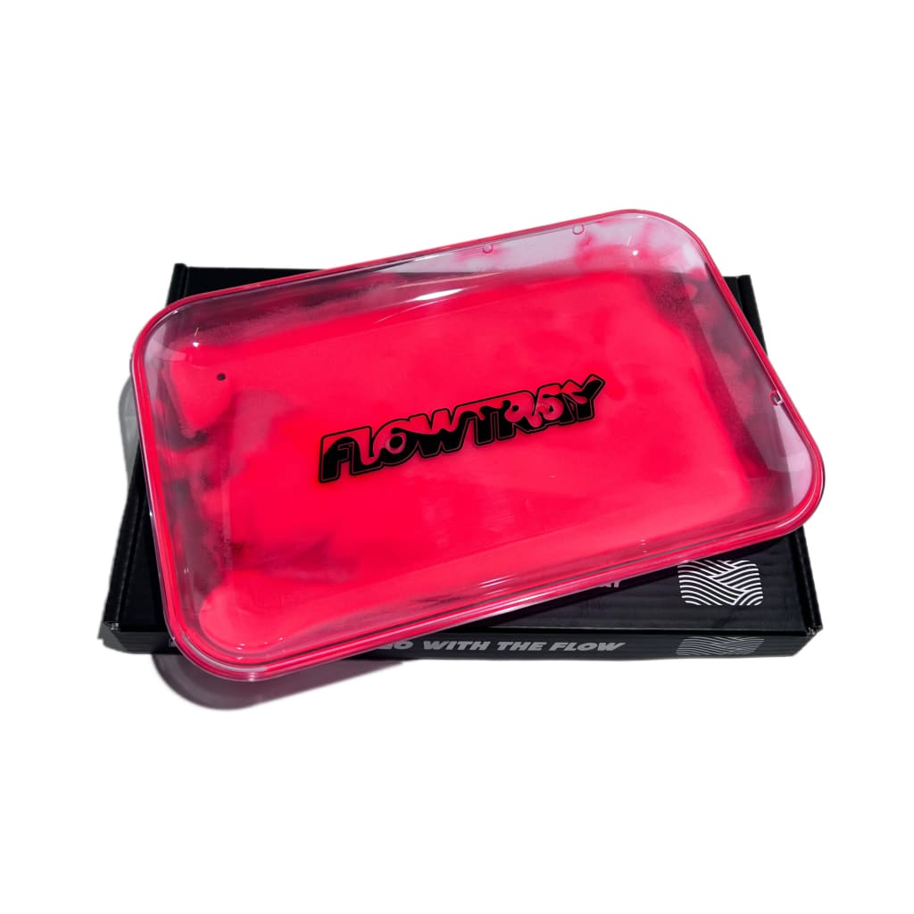 Translucent pink Flowtray Quicksand Glow with endless waterfalls edge