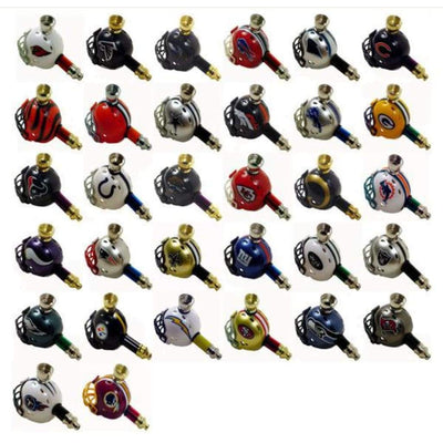 Assorted Football Team Logo Diamond-cut Sleeve: NFL team-themed smoking pipes and bowls