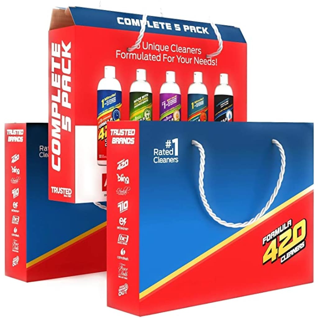 Complete 5-pack of cleaning products with rope handles in 4 Fl Oz units pack