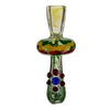 Fumed Glass Rasta Chillum On sale