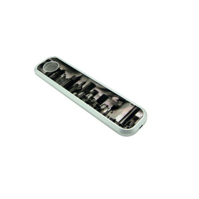 Metallic bottle opener with cityscape silhouette design by Genius Pipe: Original Design