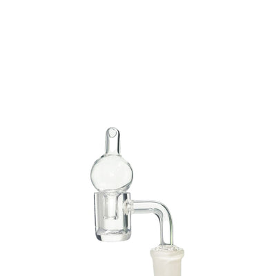 Clear glass banger with spherical top for glass water pipes and vaporizers