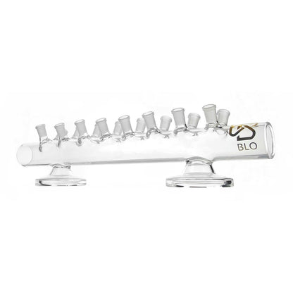 16 Slot Glass Slide Display for Quartz Bangers - Elegant Menorah-Style Candle Holder