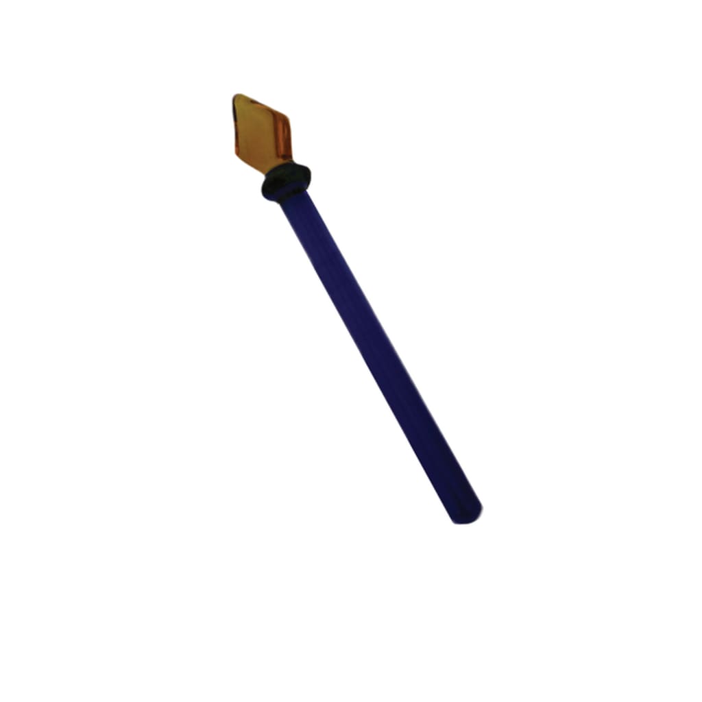 Navy blue handled brush with brown bristles for Unique Handmade Glass Wand Dabber